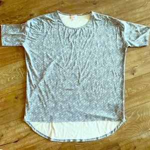 Lularoe Irma Blue Patterned XL